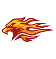 eagle head fire flame logo mascot design vector image