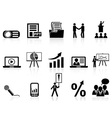 business presentation icons set vector image