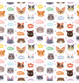 cats heads seamless pattern vector image vector image