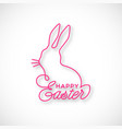 happy easter linear lettering vector image