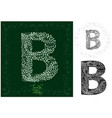 leaves alphabet letter b vector image vector image