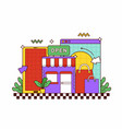 online shop store with gadget website and bag vector image