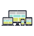 responsive design icons computer screen laptop vector image