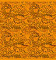 seamless pattern with images for halloween vector image