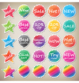 shopping stickers vector image vector image
