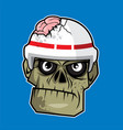 zombie head - medic team vector image vector image