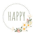 cute simple daisy wild flower bouquet wreath vector image vector image