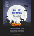invitation template for halloween party vector image