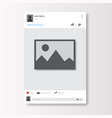 social network photo frame on white background vector image
