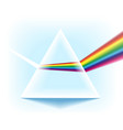 spectrum prism with light dispersion effect vector image vector image
