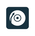 vinyl turntable icon rounded squares button vector image