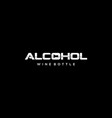 alcohol text typography wordmark logo design vector image vector image