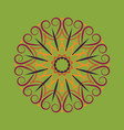 floral round decorative symbol vintage decorative vector image