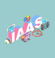 3d isometric flat of iaas vector image vector image