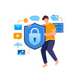 concept data security technology vector image