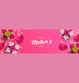 happy mothers day banner of pink gifts and hearts vector image vector image