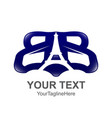 initial letter bb logo template colored blue vector image vector image