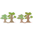 two simple style trees with maze inside labyrinth vector image vector image
