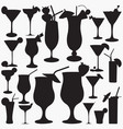 cocktail silhouettes vector image