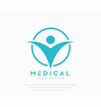 creative medical logo and healthcare concept logo vector image vector image
