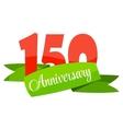 cute template 150 years anniversary sign vector image