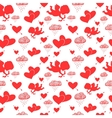 love cupids hearts arrows and clouds seamless vector image
