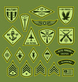 military army badges air force logo and patch vector image