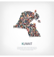 people map country kuwait vector image