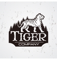 bengal tiger in forest logo mascot shirt vector image