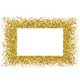 gold frame glitter texture isolated on white vector image