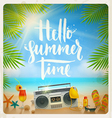 hello summer time vector image vector image
