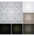 seamless wallpaper pattern set of six colors vector image