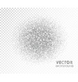sparkling circle silver glitter explosion vector image vector image
