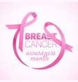 breast cancer awareness banner vector image vector image