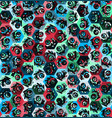 doodle flower hexagon tile mosaic graphical motif vector image