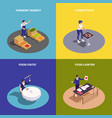 food industry professions design concept vector image vector image