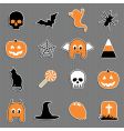 halloween icons vector image