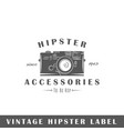 hipster label vector image