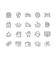 line shopping icons vector image