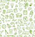 back to school chalk doodles seamless pattern vector image