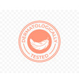 dermatologically tested icon moisturizer vector image vector image