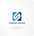 logo symbol with letter s customized blue color vector image