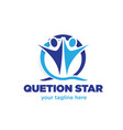 question star logo designs vector image