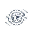 tire and wheel service badge design stock vector image vector image