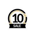discount card with 10 percent sale advertising vector image