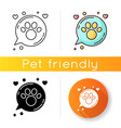 domestic animals friendly area icon doggy vector image