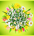 happy easter poster vector image vector image