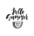 hello summer lettering vector image vector image