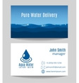 pure water delivery business card template vector image