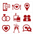 valentines icon set vector image